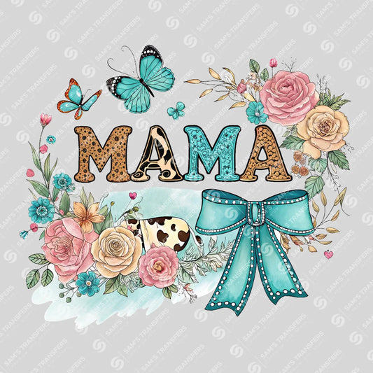 Apparel featuring a Mama Butterfly Roses-themed DTF transfer.
