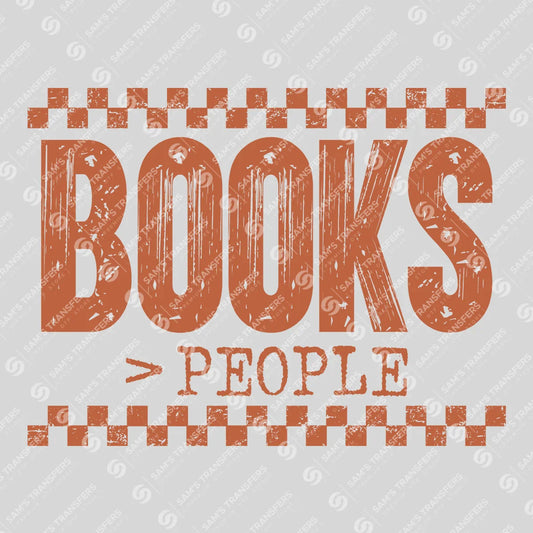 Apparel featuring a Books Greater Than People-themed DTF transfer.