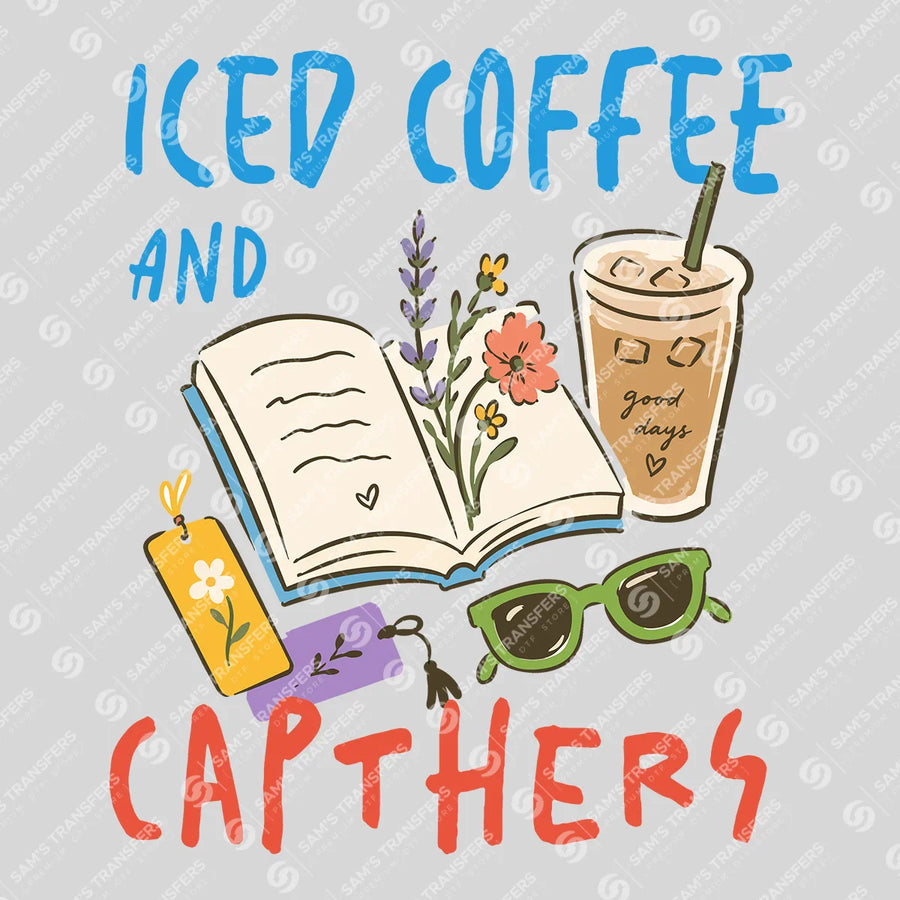 Iced Coffee and Chapters Ready-to-Press DTF Transfer | SAT09132