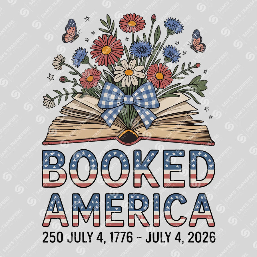 Booked America 250 Ready-to-Press DTF Transfer | SAT09136