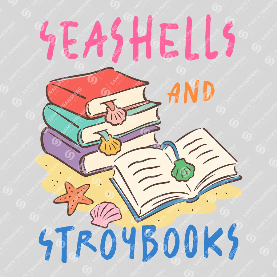 Seashells and Storybooks Ready-to-Press DTF Transfer | SAT09145