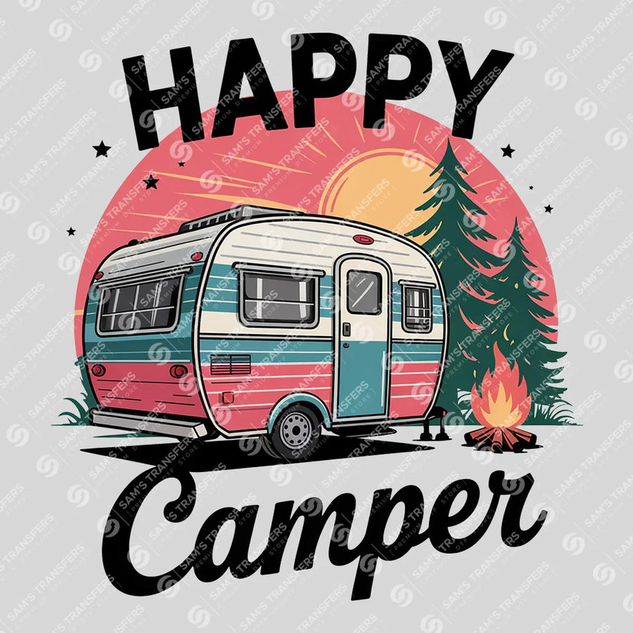 Happy Camper RV Ready-to-Press DTF Transfer | SAT09150
