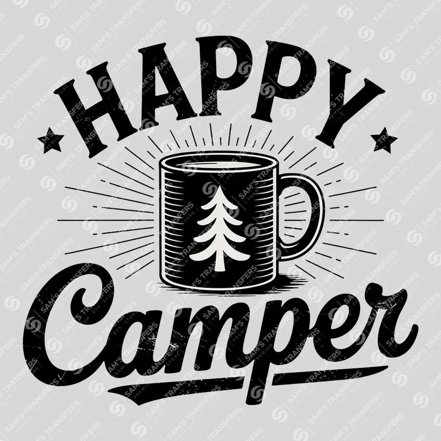 Happy Camper Mug Ready-to-Press DTF Transfer | SAT09153
