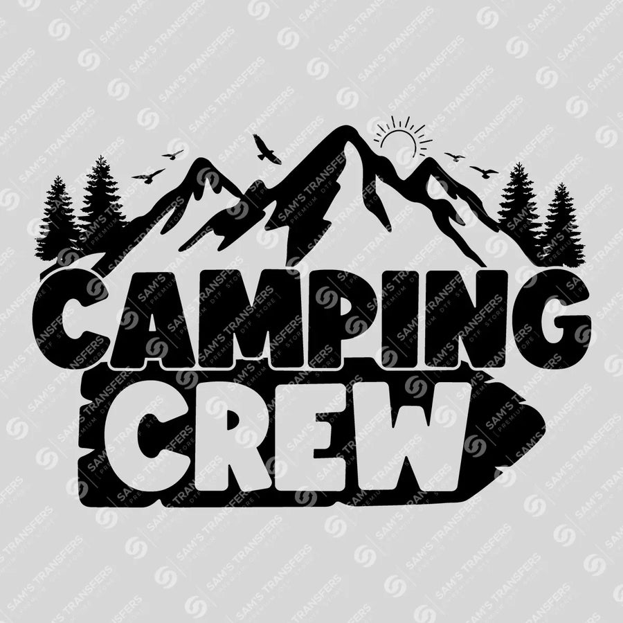 Camping Crew Mountains Ready-to-Press DTF Transfer | SAT09250