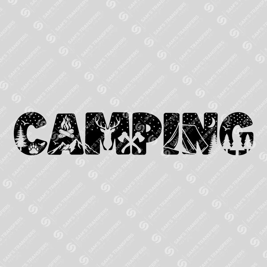 Camping Wilderness Letters Ready-to-Press DTF Transfer | SAT09286