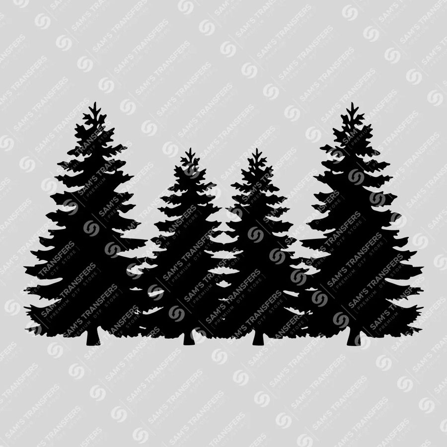 Pine Tree Forest Ready-to-Press DTF Transfer | SAT09291