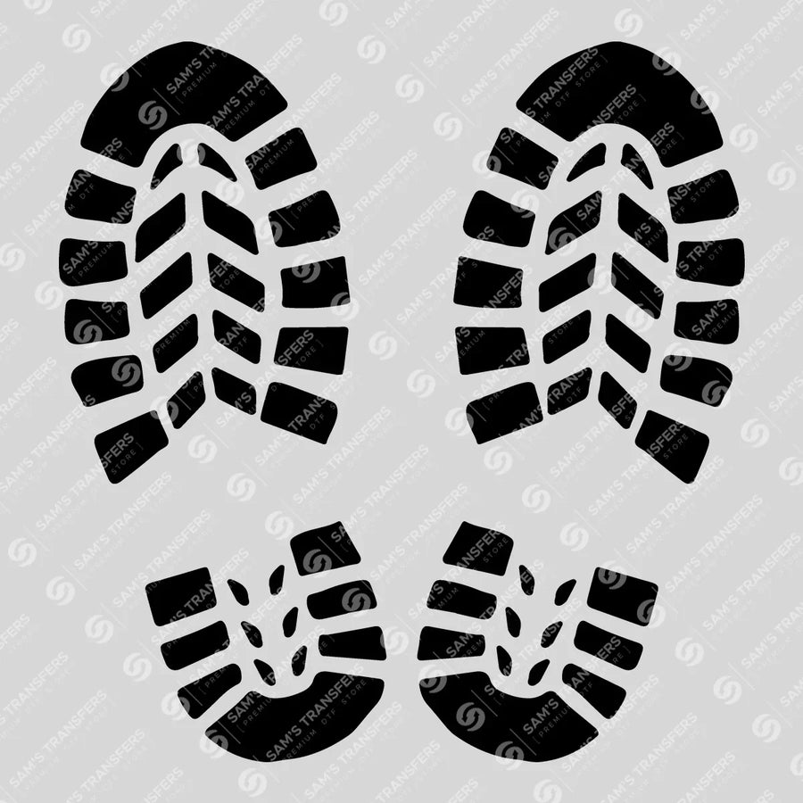 Hiking Boot Prints Ready-to-Press DTF Transfer | SAT09351