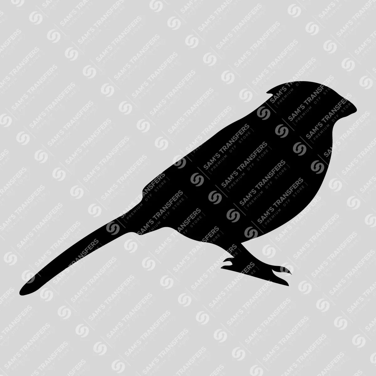 Apparel featuring a Perched Bird-themed DTF transfer.