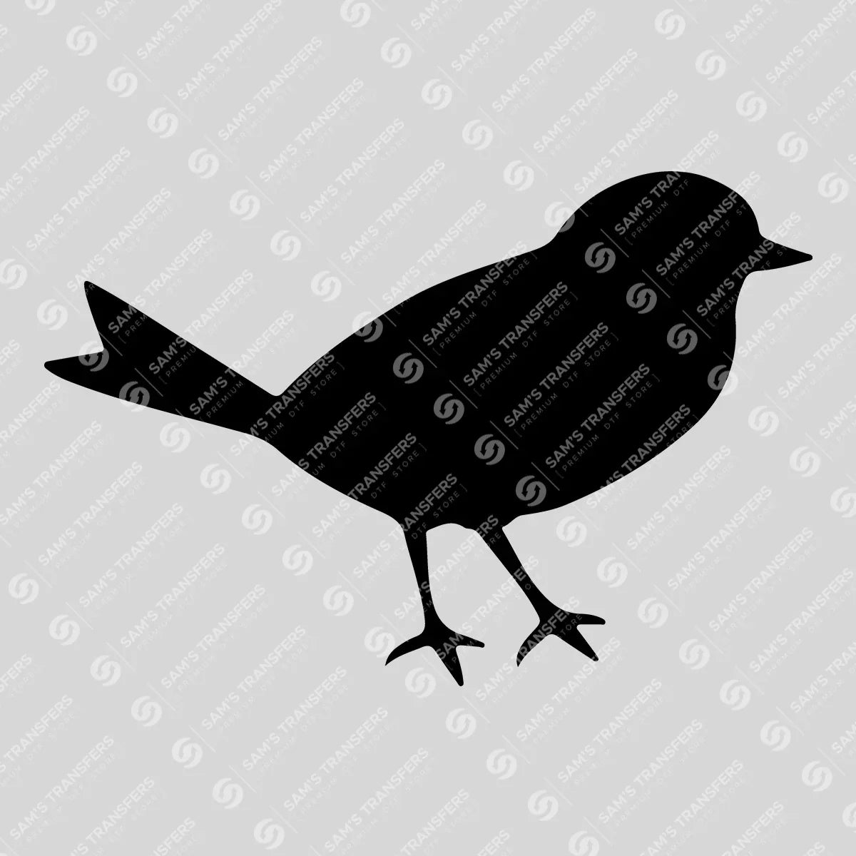 Apparel featuring a Little Bird-themed DTF transfer.