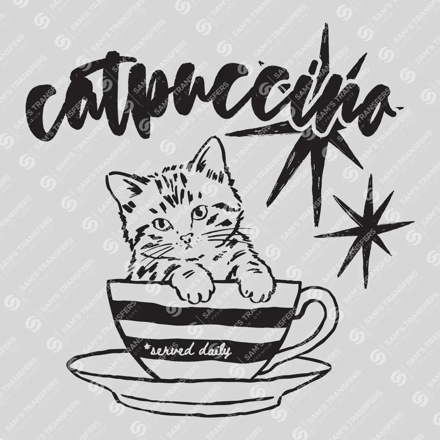 Catpuccino Ready-to-Press DTF Transfer | SAT09456