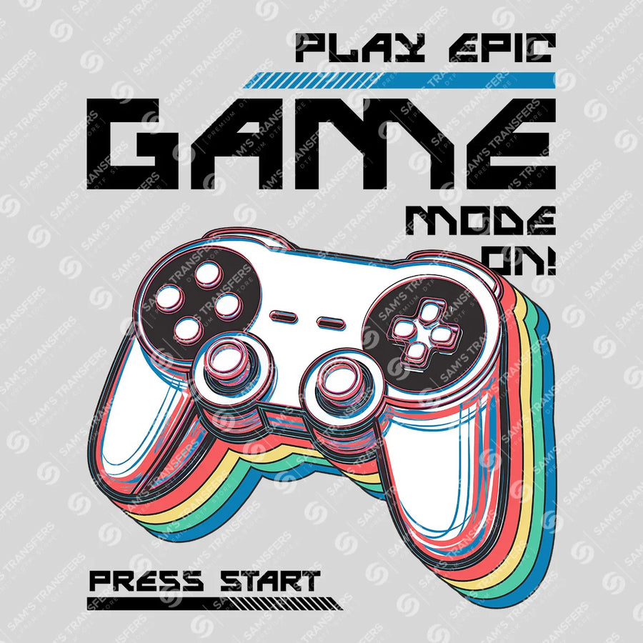 Play Epic Game Mode On Ready-to-Press DTF Transfer | SAT09562