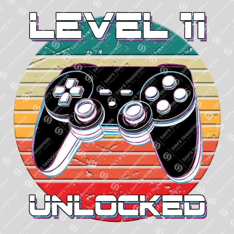 Level 11 Unlocked Ready-to-Press DTF Transfer | SAT09568
