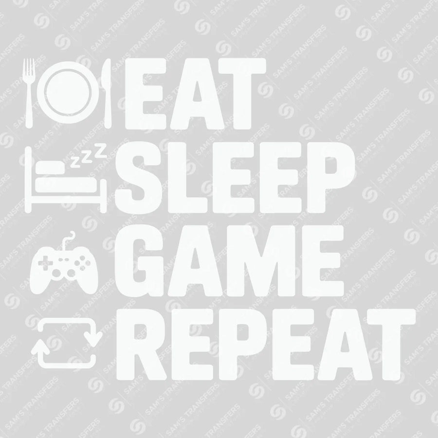 Eat Sleep Game Repeat Ready-to-Press DTF Transfer | SAT09577