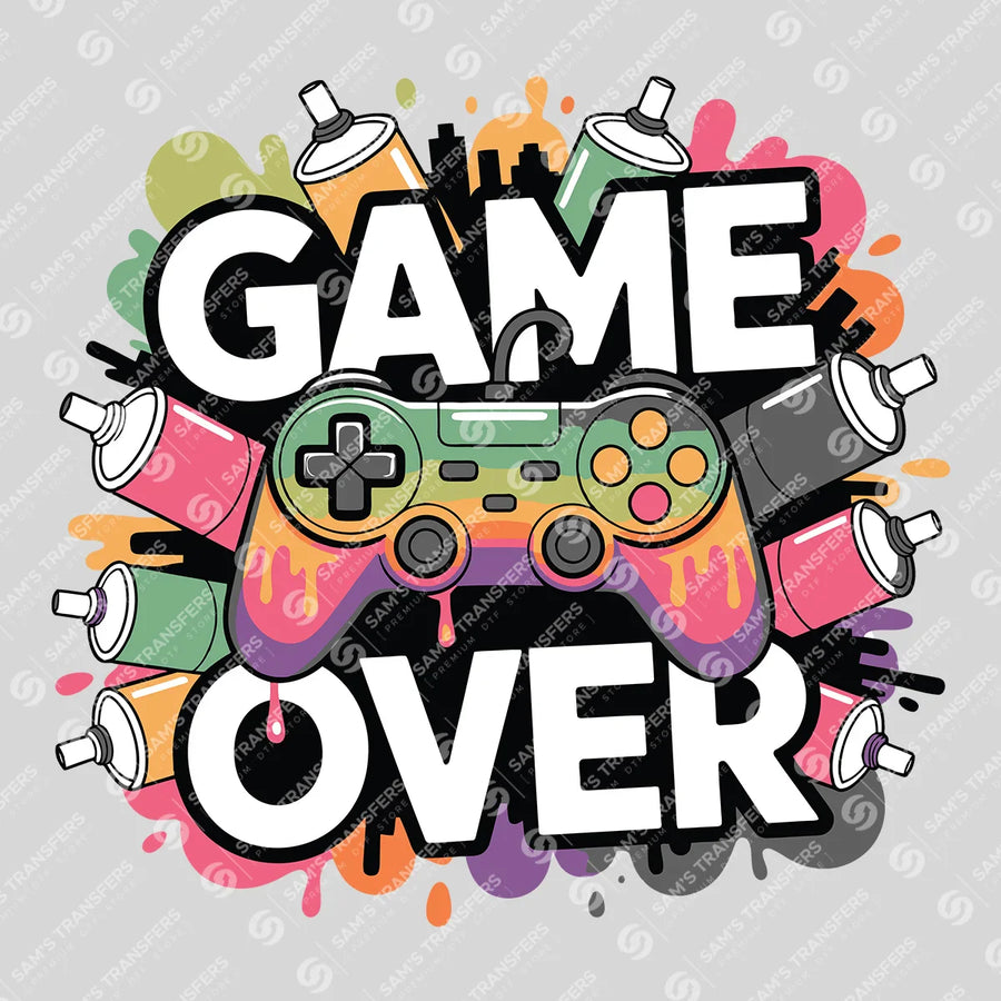 Game Over Ready-to-Press DTF Transfer | SAT09585