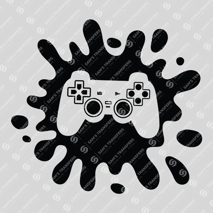 Gamer Controller Splash Ready-to-Press DTF Transfer | SAT09594
