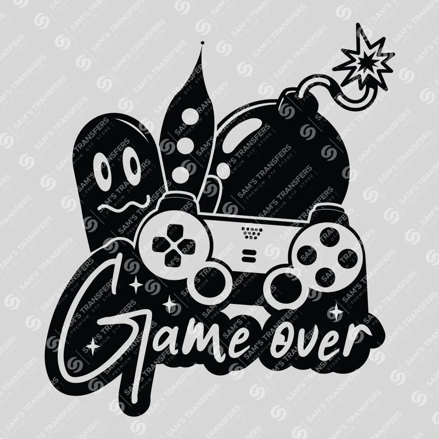 Game Over Controller Ready-to-Press DTF Transfer | SAT09600
