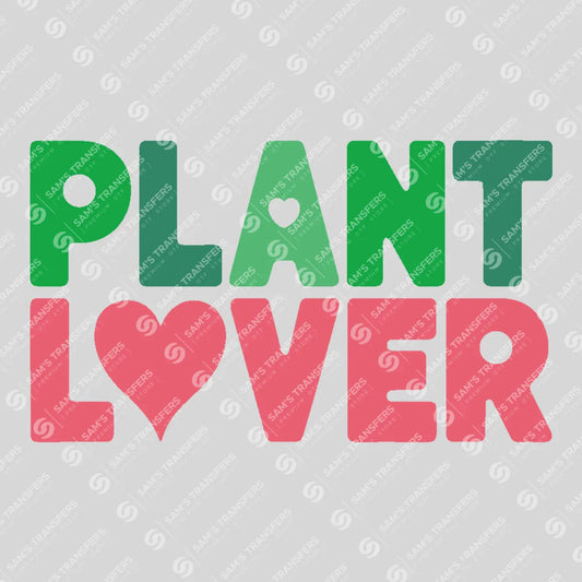 Apparel featuring a Plant Lover-themed DTF transfer.