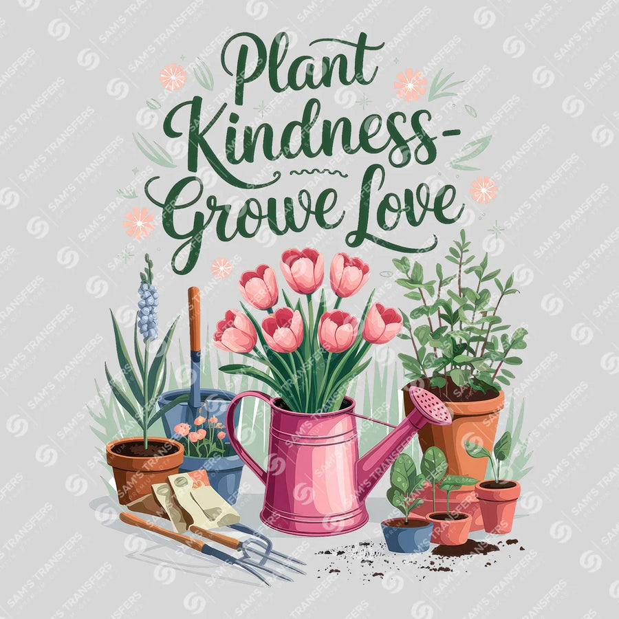Plant Kindness Grow Love Ready-to-Press DTF Transfer | SAT09669