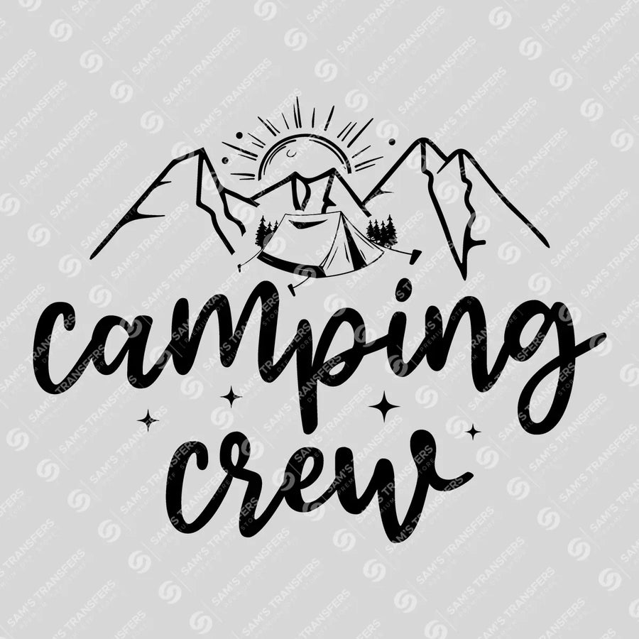Camping Crew Mountains Ready-to-Press DTF Transfer | SAT09698
