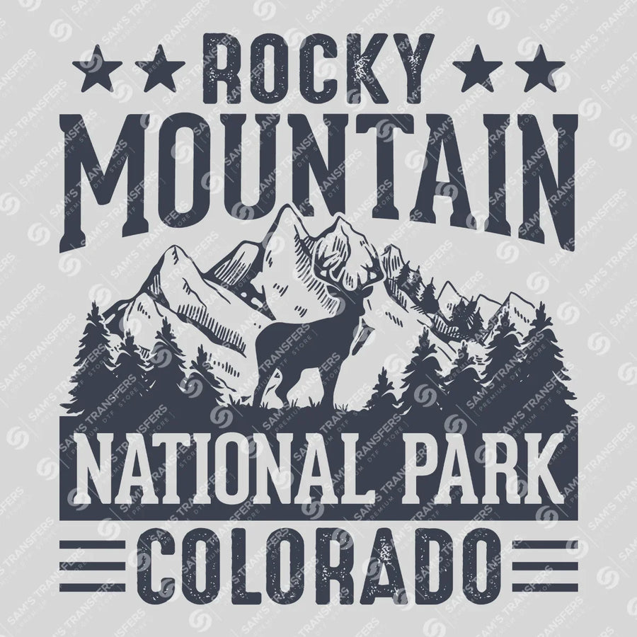 Rocky Mountain National Park Vintage Ready-to-Press DTF Transfer | SAT09733
