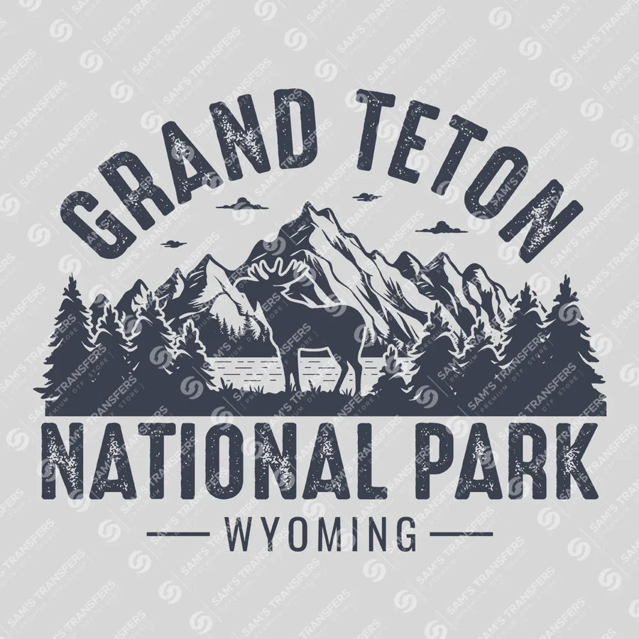 Grand Teton National Park Moose Ready-to-Press DTF Transfer | SAT09734