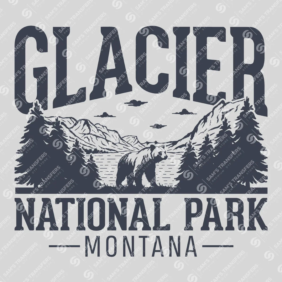 Glacier National Park Montana Ready-to-Press DTF Transfer | SAT09743