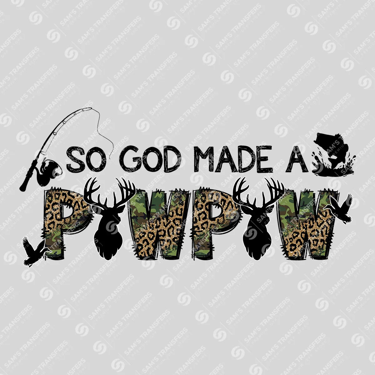 Apparel featuring a So God Made A Pawpaw-themed DTF transfer.