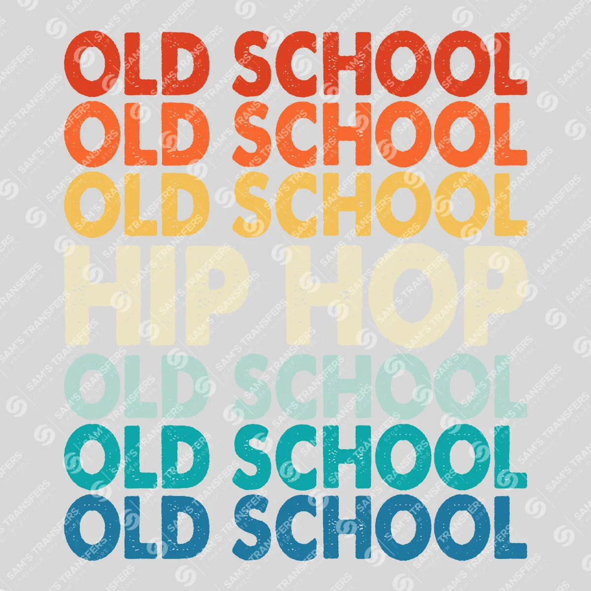 Apparel featuring a Old School Hip Hop-themed DTF transfer.