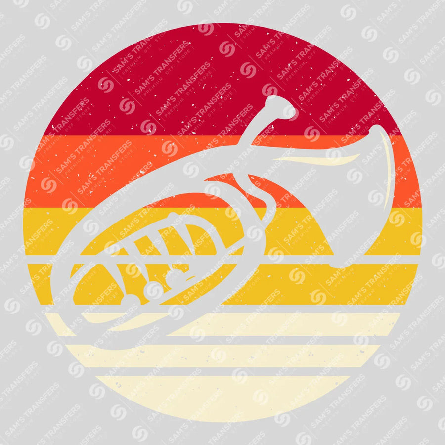 Retro Baritone Sunset Ready-to-Press DTF Transfer | SAT09854