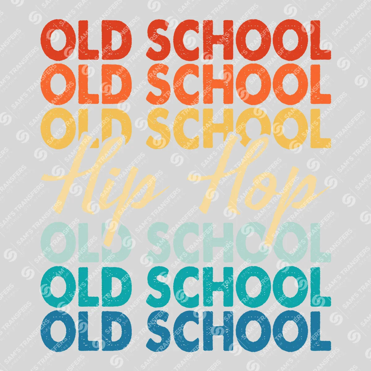 Apparel featuring a Old School Hip Hop Retro-themed DTF transfer.