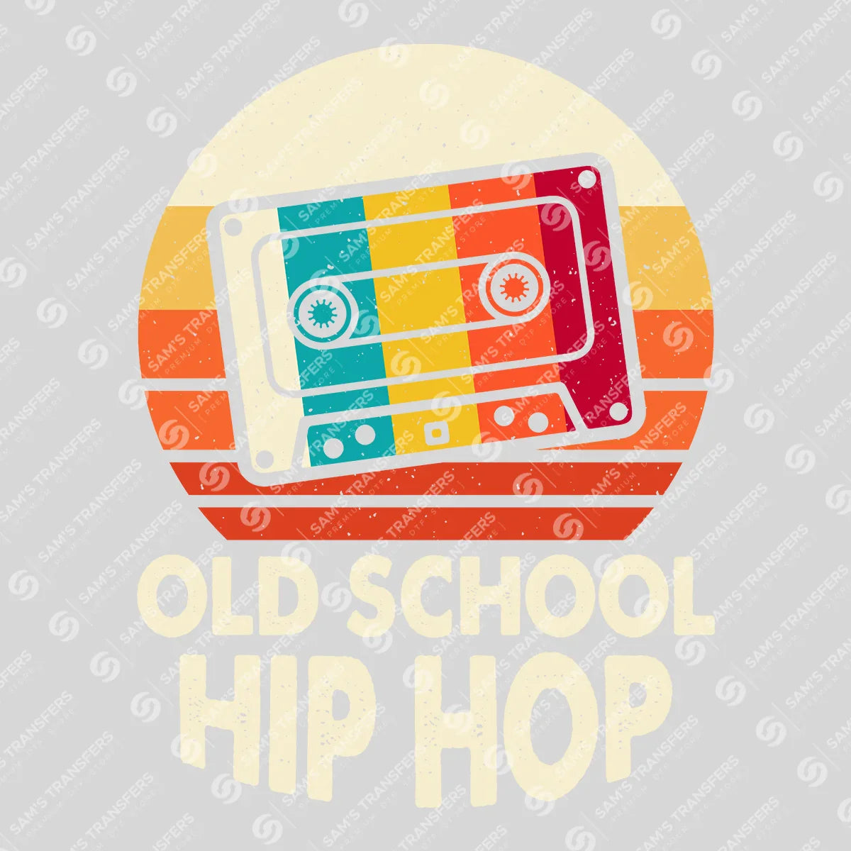Apparel featuring a Old School Hip Hop Mixtape-themed DTF transfer.