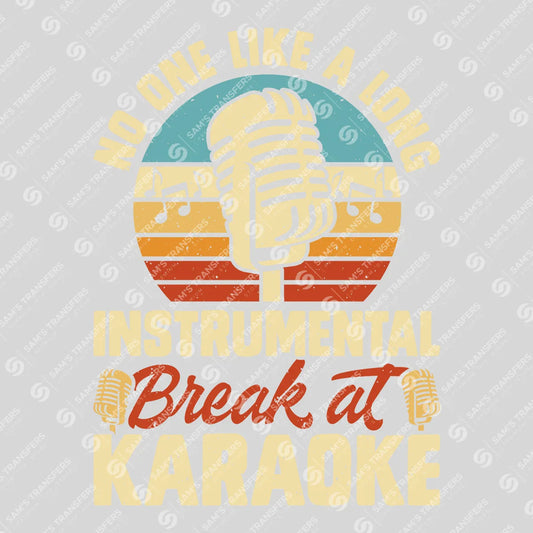 Apparel featuring a Long Instrumental Break At Karaoke Sunset-themed DTF transfer.