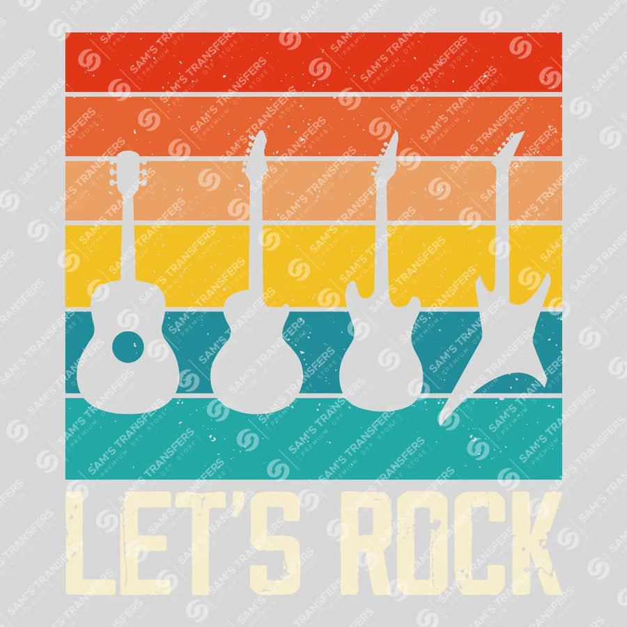 Lets Rock Guitars Ready-to-Press DTF Transfer | SAT09918