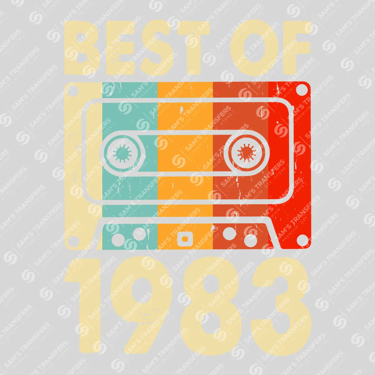 Apparel featuring a Best Of 1983-themed DTF transfer.
