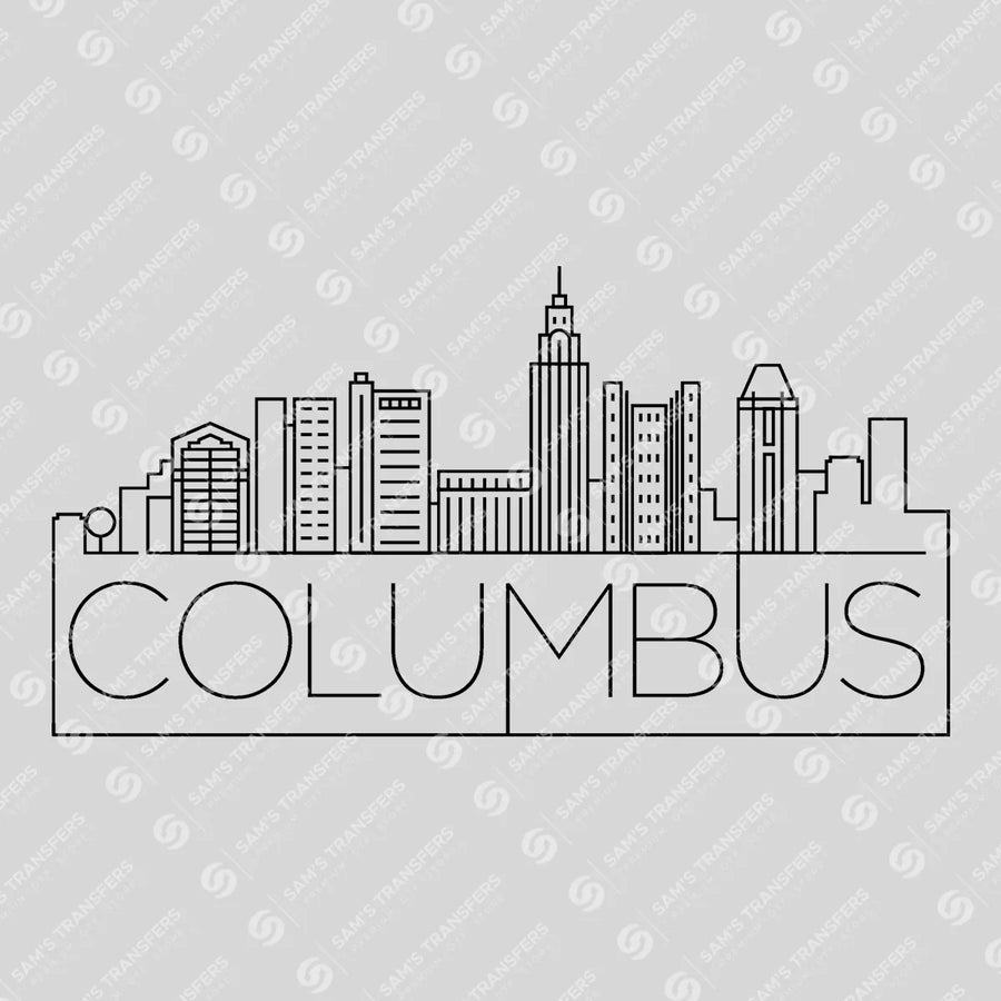 Columbus Skyline Ready-to-Press DTF Transfer | SAT10009
