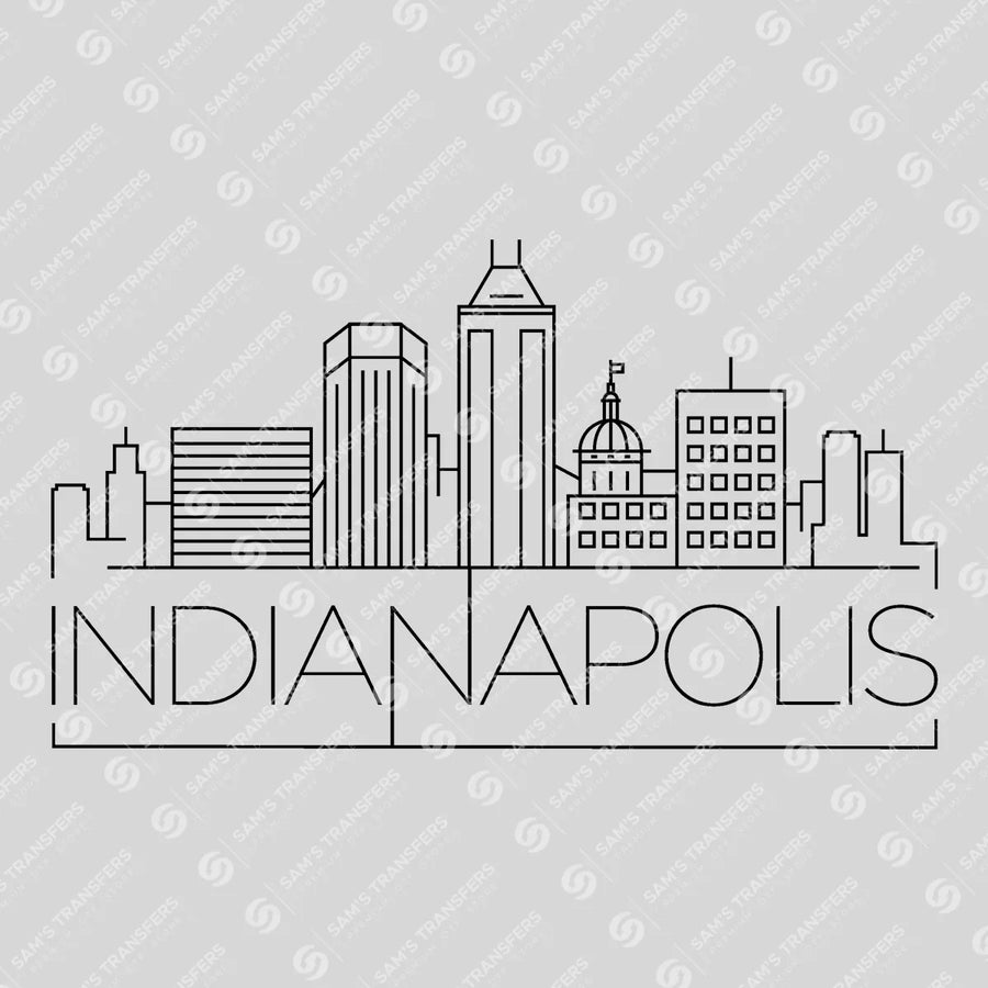 Indianapolis Skyline Ready-to-Press DTF Transfer | SAT10014