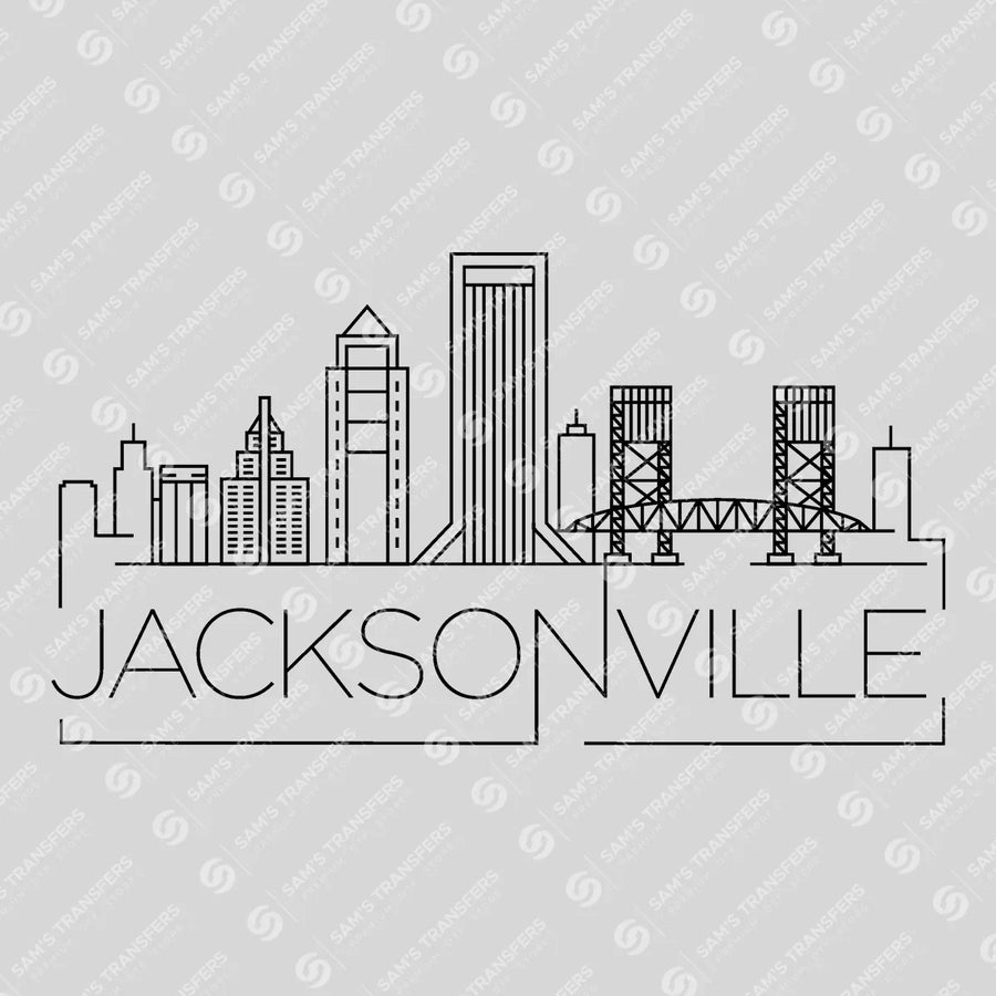 Jacksonville Skyline Ready-to-Press DTF Transfer | SAT10015