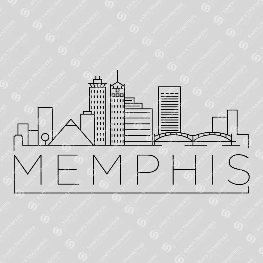 Memphis Skyline Ready-to-Press DTF Transfer | SAT10019