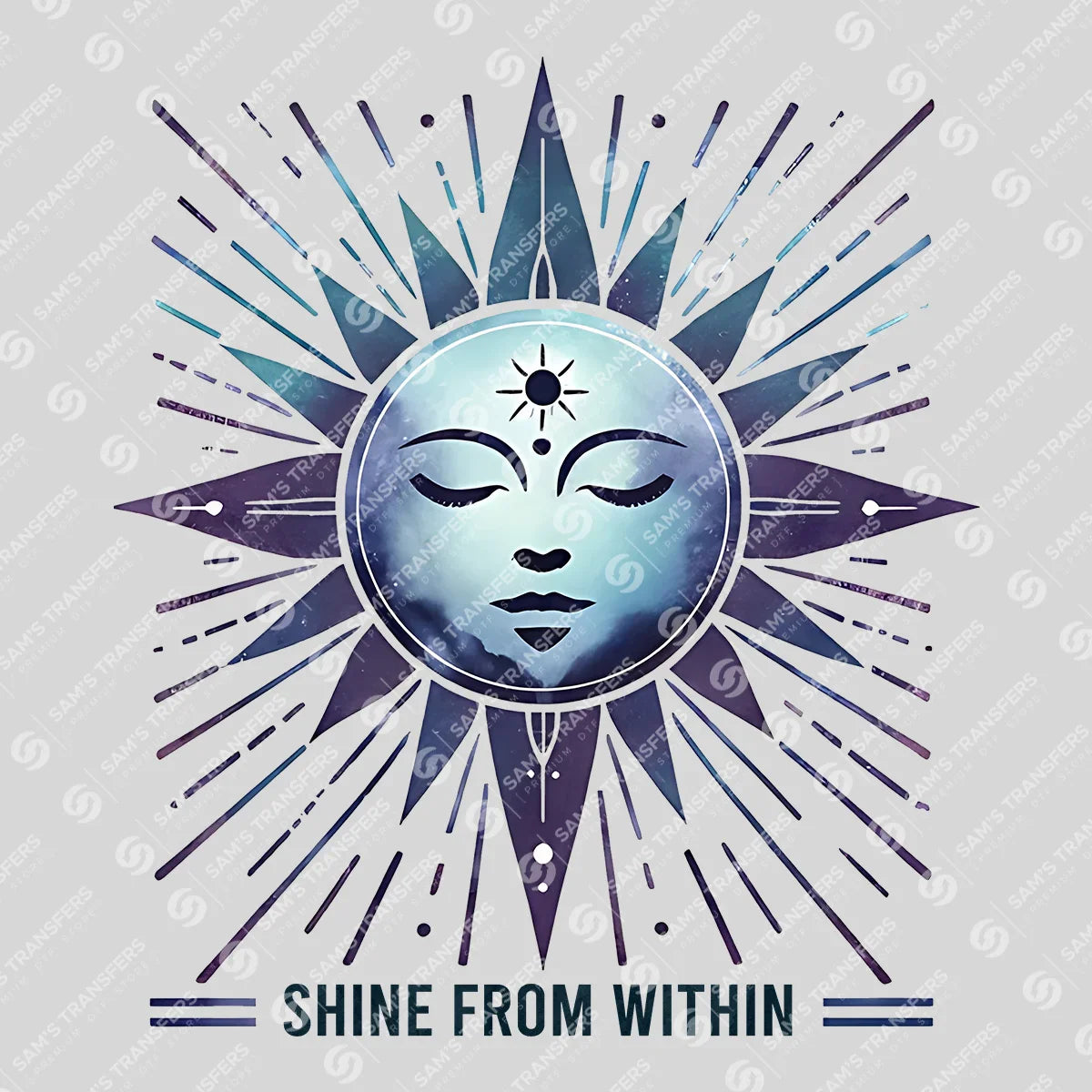 Apparel featuring a Shine From Within-themed DTF transfer.