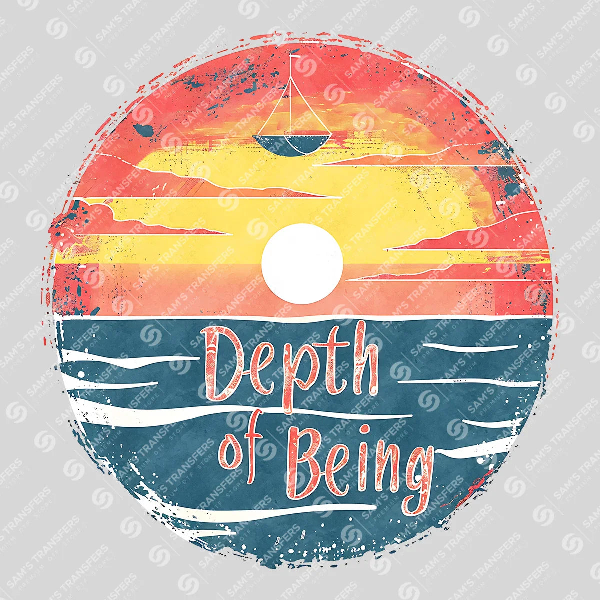 Apparel featuring a Depth Of Being-themed DTF transfer.