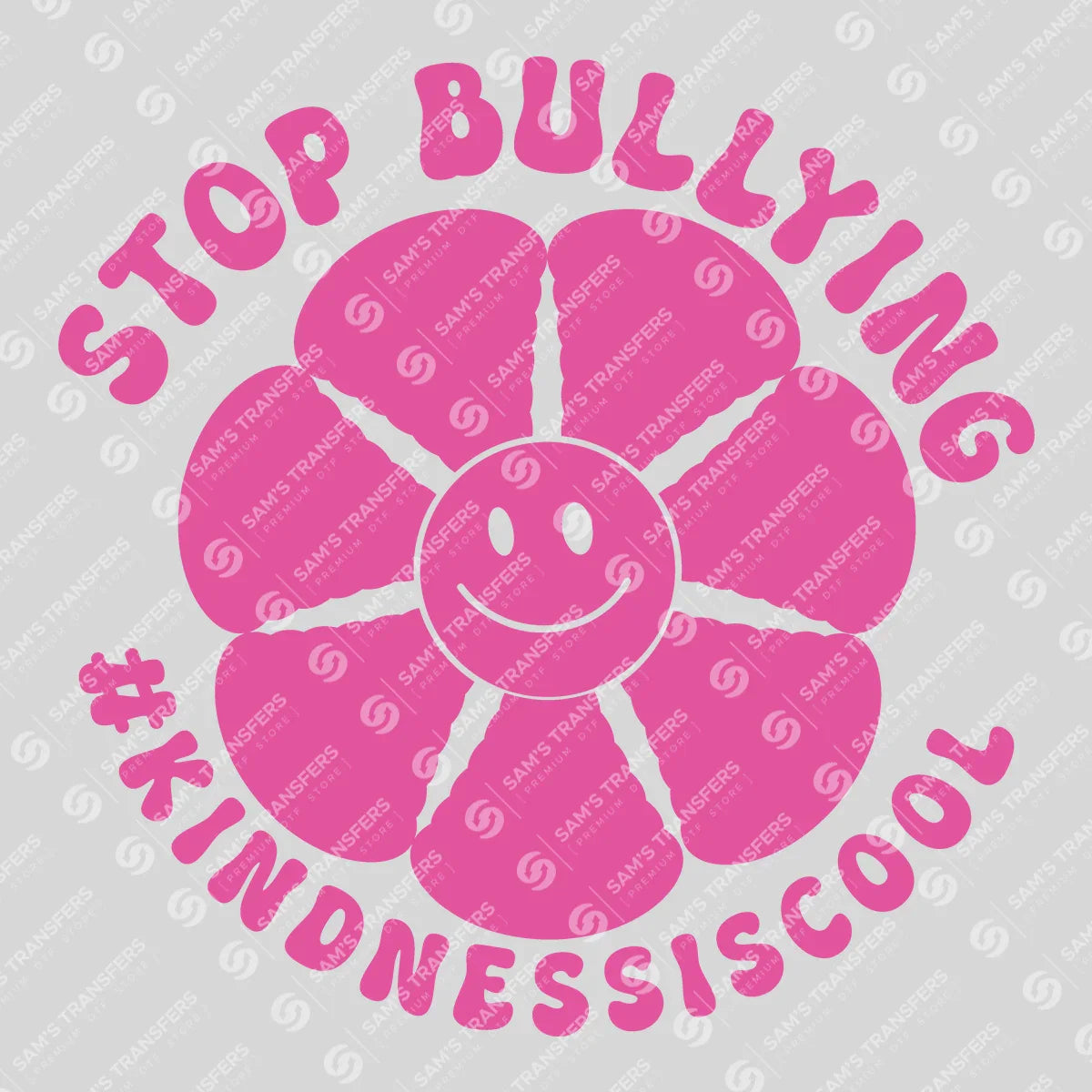 Apparel featuring a Stop Bullying Kindness Is Cool-themed DTF transfer.