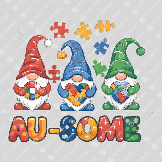 Apparel featuring a Ausome Gnomes-themed DTF transfer.
