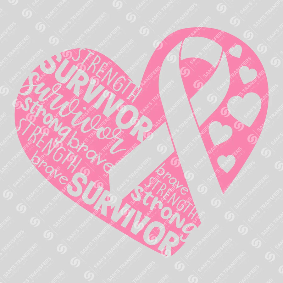 Survivor Strength Heart Ready-to-Press DTF Transfer | SAT10389