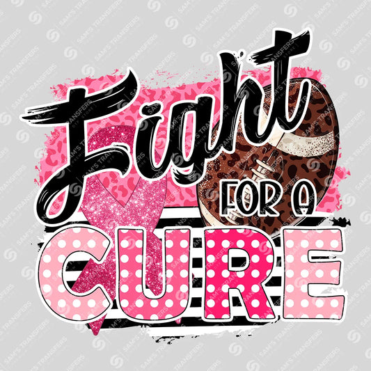 Apparel featuring a Fight For A Cure Leopard-themed DTF transfer.