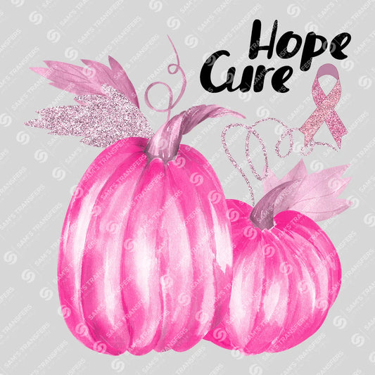 Apparel featuring a Hope Cure Pumpkins-themed DTF transfer.