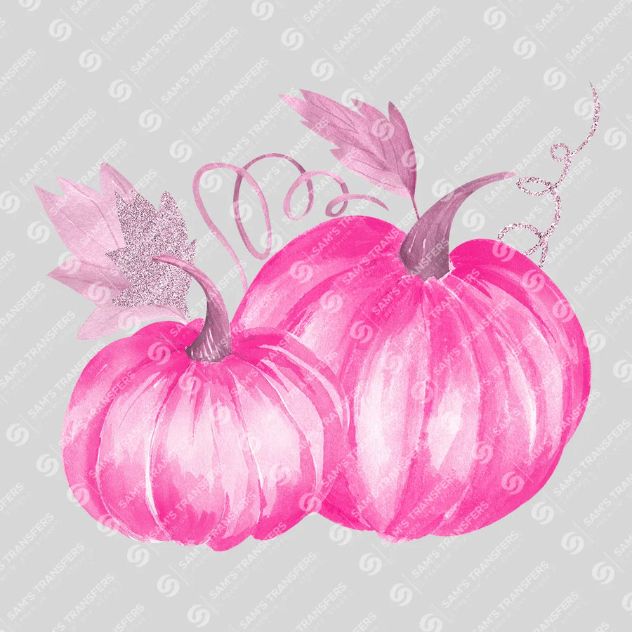 Pink Watercolor Pumpkins Ready-to-Press DTF Transfer | SAT10443