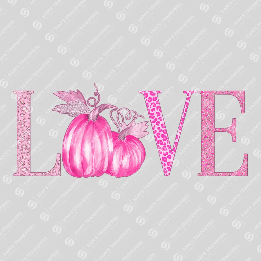 Pink Pumpkin Love Ready-to-Press DTF Transfer | SAT10444