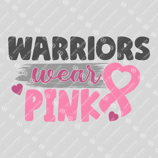 Apparel featuring a Warriors Wear Pink-themed DTF transfer.