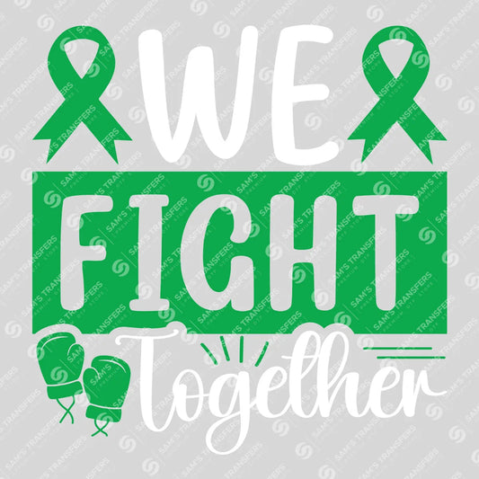 Apparel featuring a We Fight Together-themed DTF transfer.