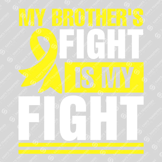 Apparel featuring a My Brother's Fight Is My Fight-themed DTF transfer.